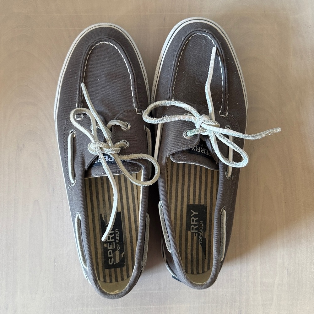 Sperry Dark Gary Canvas Boat Shoes